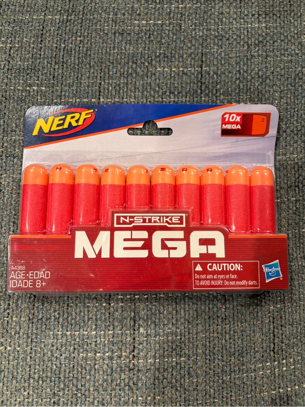 Nerf Mega Red Foam Darts with Orange Tips - Pack of 10